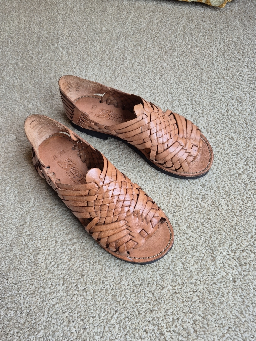 Brand X Woven Leather Huarache Flats Sandals Womens Size 8.5 W